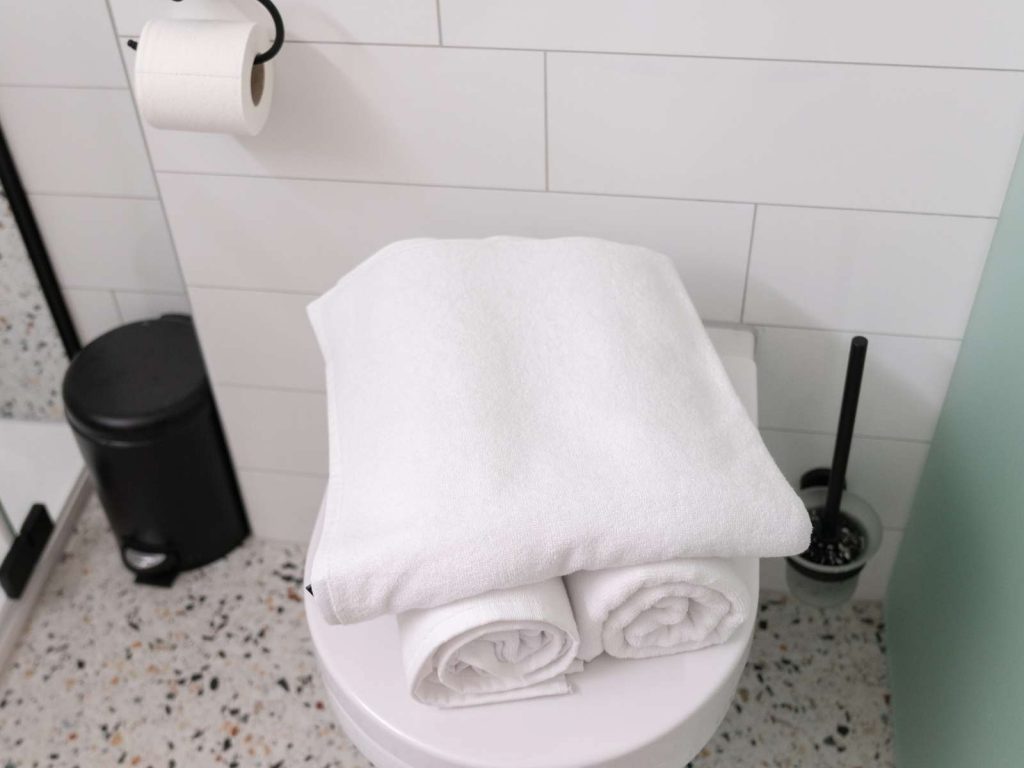 Badezimmer im Standard Apartment in Hard am Bodensee